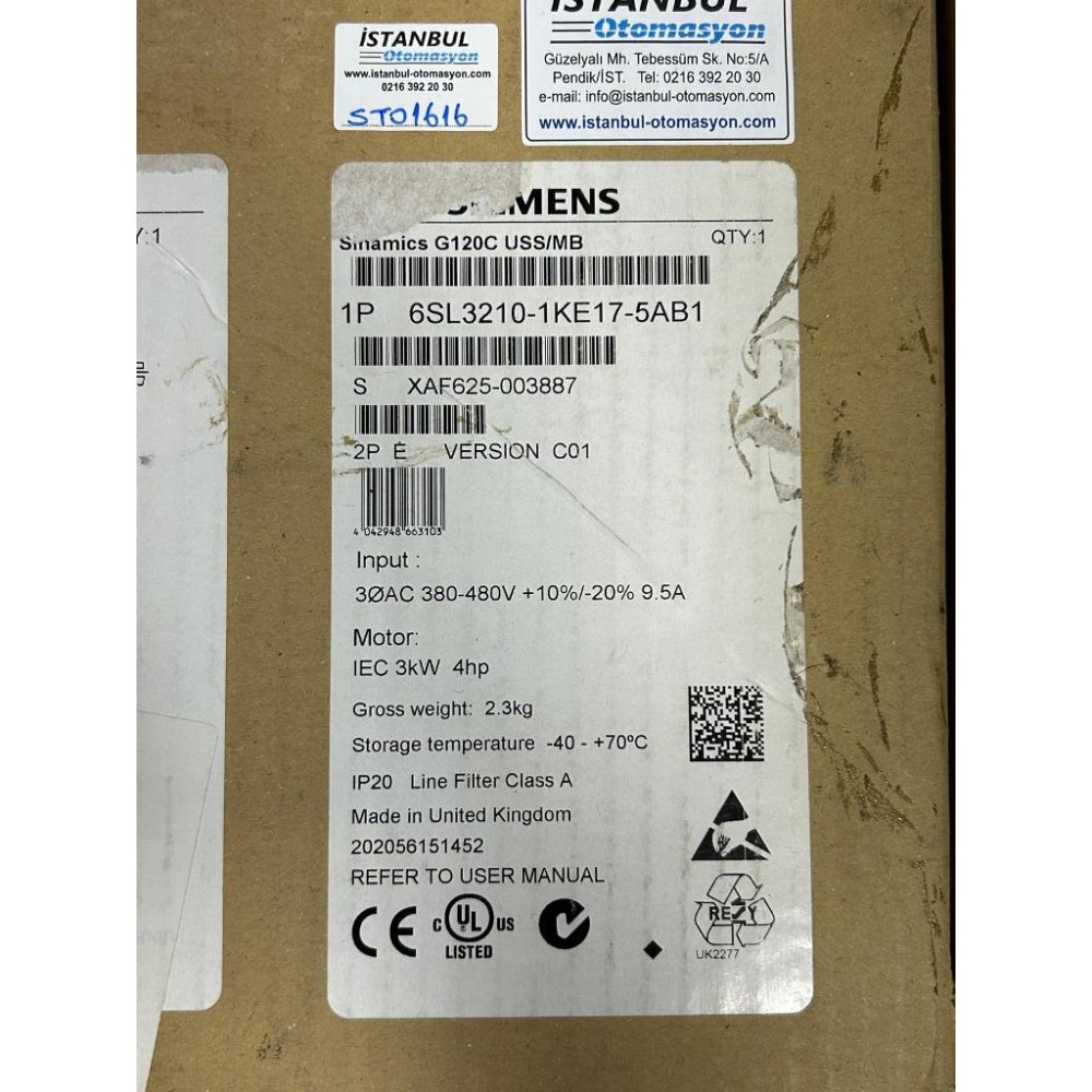 SIEMENS 6SL3210-1KE17-5AB1